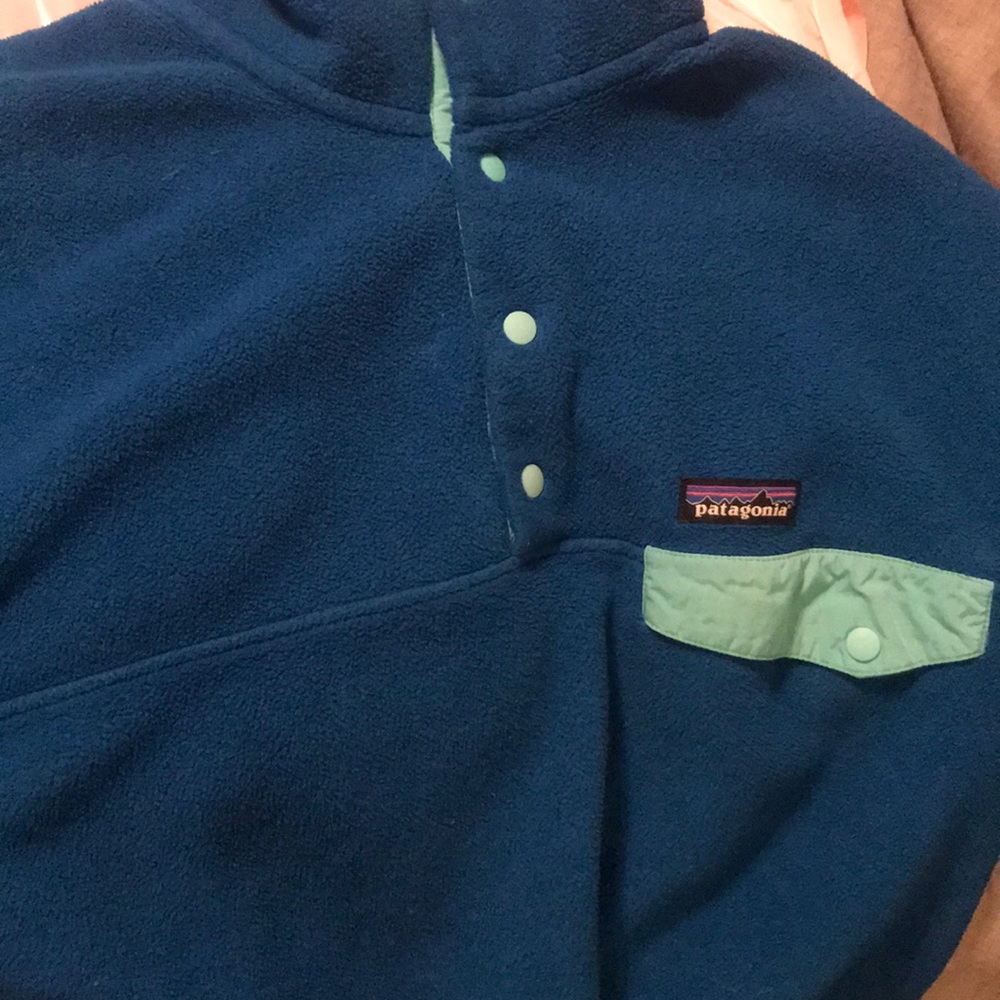 Medium blue and green Patagonia jacket